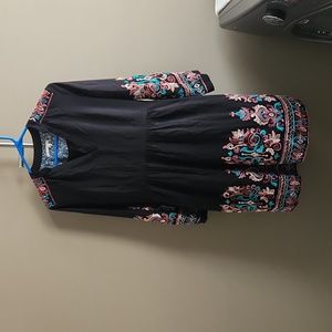 Anthropologie embroidered dress